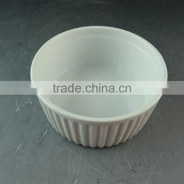 4.5"pure White Ceramic Porcelain Type Bakeware Type Ramekin photo-2