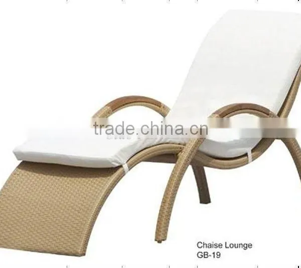 Ding Dong Feng Garden Plastic Sun Lounger Rattan Lounge Furniture photo-3