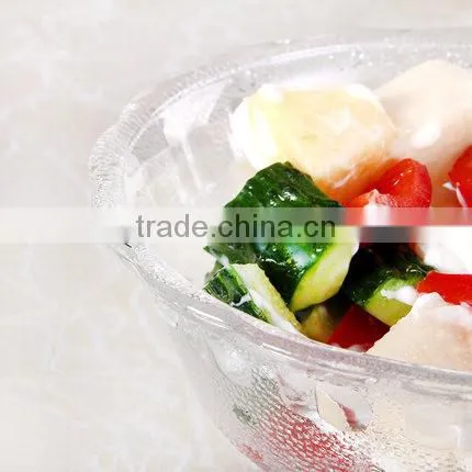 Apple Design Set 5 Engraving Large Cleat Decorative Glass Salad Bowls photo-5