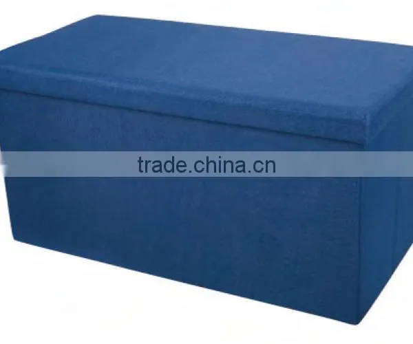 Blue Multipurpose Collapsible Toys Shoes And Garments Storage Ottoman photo-2