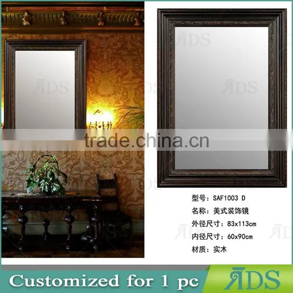 Hand Paint Finish Decorative Solid Wood Carving Mirror Frame photo-2