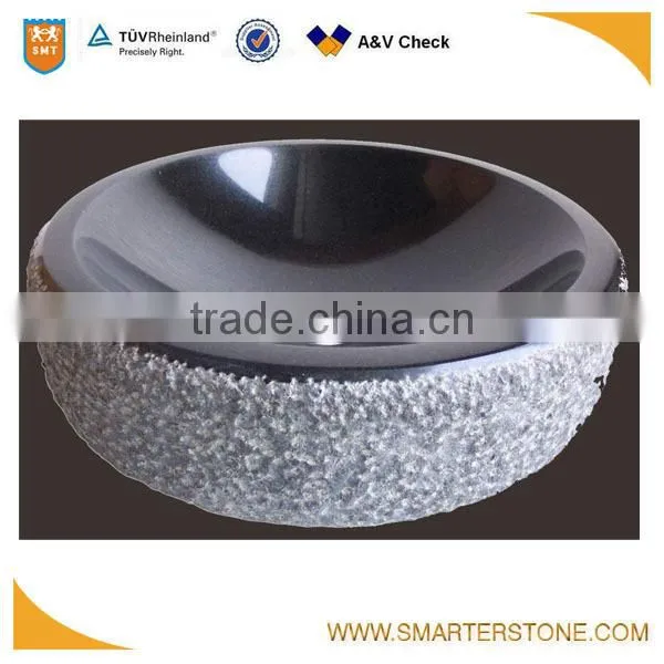 Black Granite With Natural Surface Outside Washbasin Design photo-3