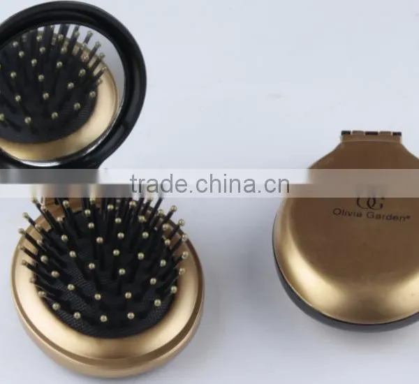 Plastic Round/oval Folding Mirror and Comb photo-2