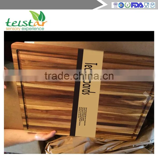 Teak Cutting Board - Rectangle Board With Hand Grip And Juice Canal (24 x 18 x 1.5 In.) photo-5