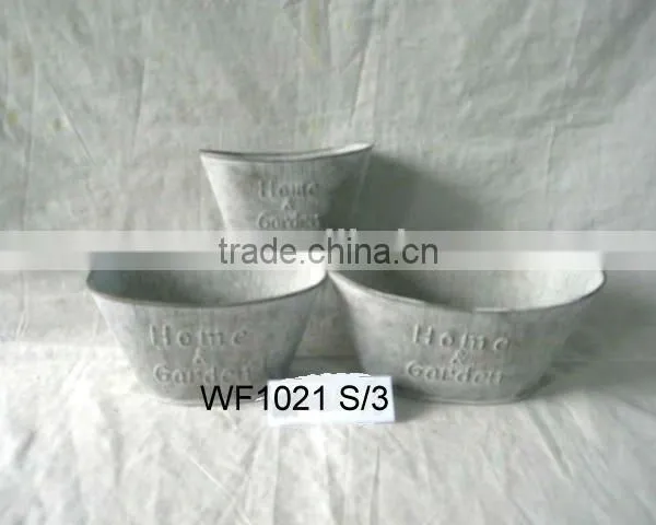Tin Metal Garden Flower Planter Pot WF1026 photo-5