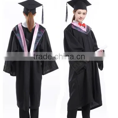 2017 New Trendy Bachelor Cap Gown & Tassel Uniforms Gown Graduation photo-2