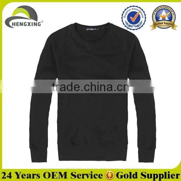 Custom plain cotton sweatshirts without hood