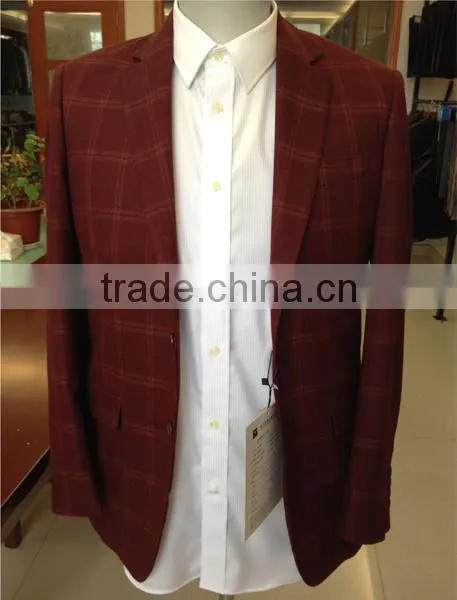2015 New Style Wool Fabric Grid Suits for Men Made in China the Arab Size Apparel Stock