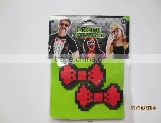 2015 Latest Acrylic Pixelated Bow Tie ,bowknot Plastic Bow Tie Brooch photo-2