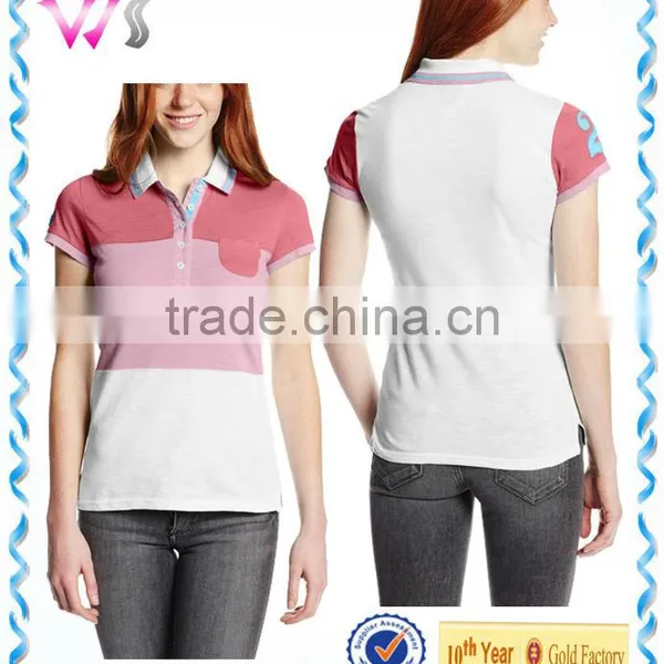 Button Down Cotton Slim Style 100% Cotton Women Polo Shirt photo-5