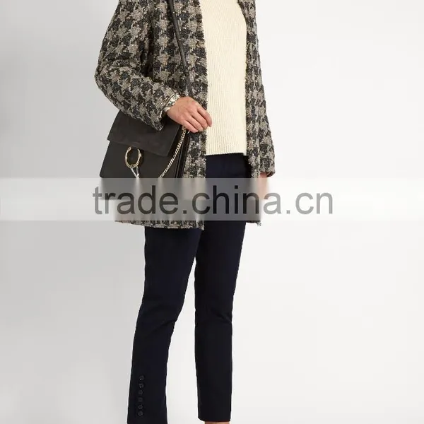 Fashion 2017 Ladies Plain Blank Crew Neck Long Sleeve Pullover Designs Cardigan Cashmere Sweater Woman photo-5