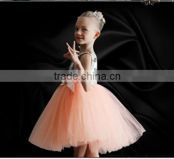 Hot Sale Wedding Dress For Flower Girls Pretty Girl Summer Dress For Performance Fancy Kids Clothing GD90427-8 photo-3