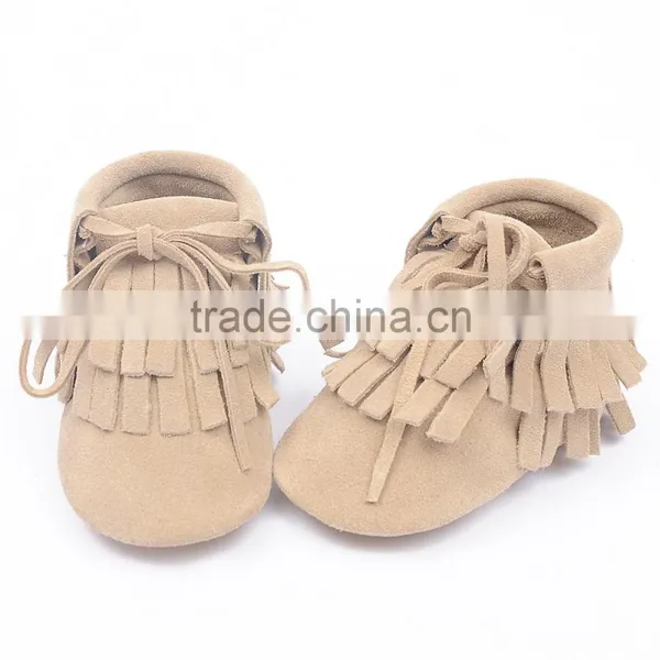2016 New Design Lace Up Tassel Winter Newborn Baby Shoes photo-2