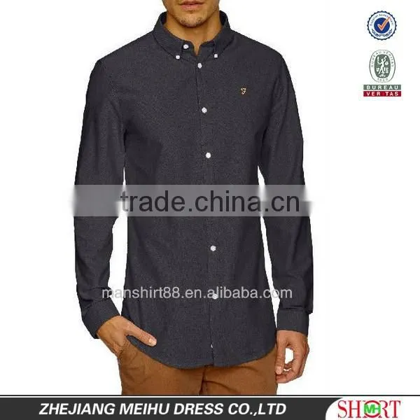 Mens Oxford Button Down Collar Oxford Casual Shirt photo-2