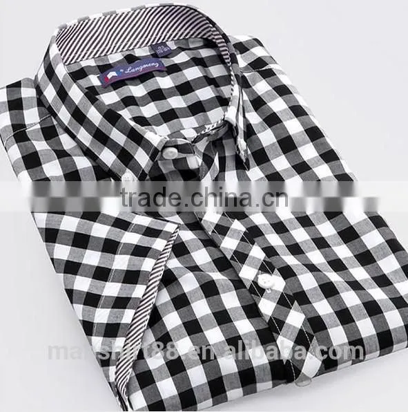 Short Sleeve Button Down Big Plaid Summer Shirt photo-3