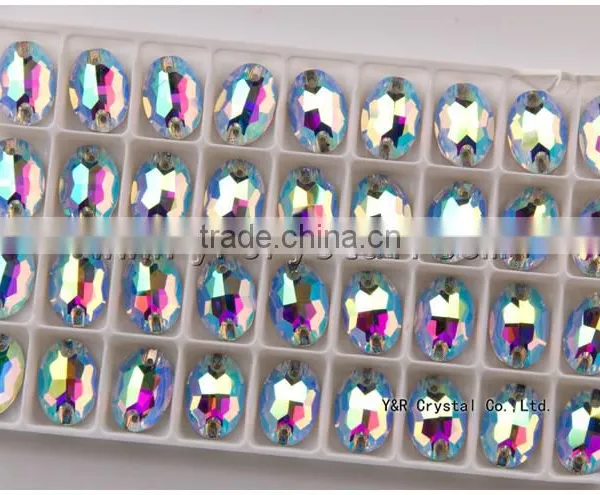 Shining Rhinestone Stone Button Sew on Crystal Beads for Wedding Dress photo-3