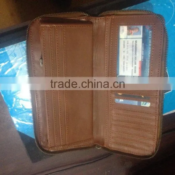 Genuine Cow Full Grain Cow Leather Long Travel Wallet Unisex