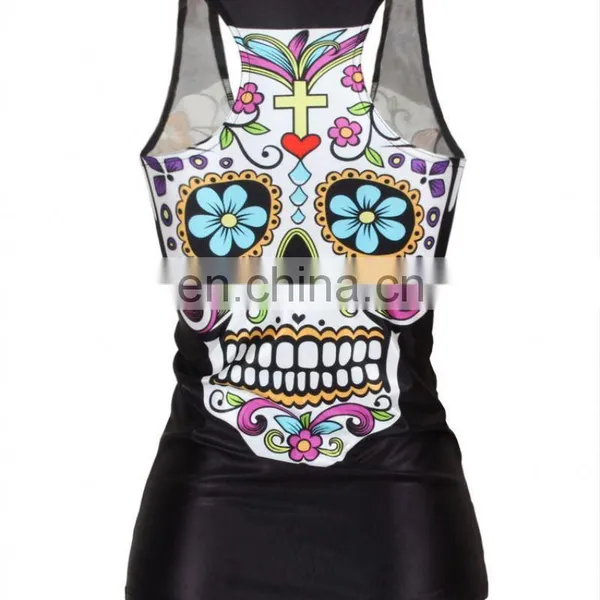 China Sale Good Quality Fashion Torror Skull Rock T-shirt photo-3