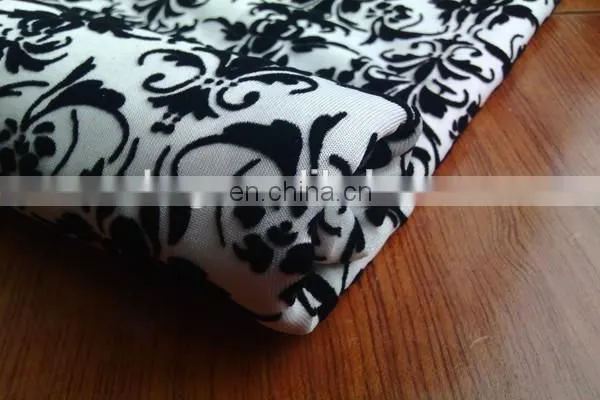 Winfar Textile New Product Soft Knit Polyester Stretchy DTY Scuba Print Flock Fabric photo-2