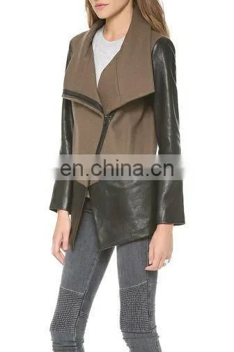 New Arrival Cheap Sexy Leather Women Jackets photo-3