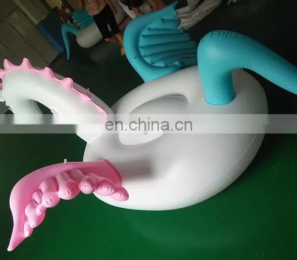 6P Giant Swimming Inflatable Pegasus Pink and Blue Wings Pool Float With EN71 Certification photo-4