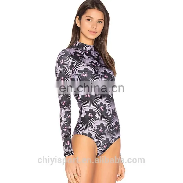 2017 Hot Selling Spandex Lycra Rash Guards Wholesale Rashguards With Back Zipper photo-2