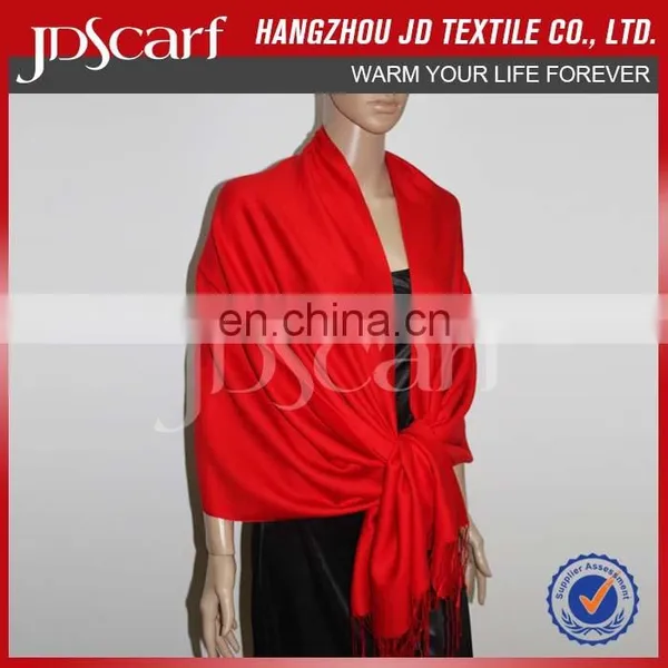 Factory Directly Winter Shawl Red Soft Pashmina Wool Pashmina photo-5