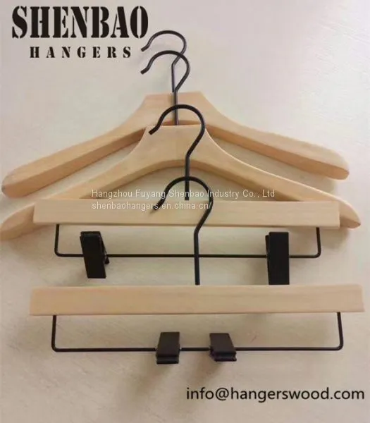 Zoom Birchen Wood Clothing Hangers High Quality Factory Price photo-3