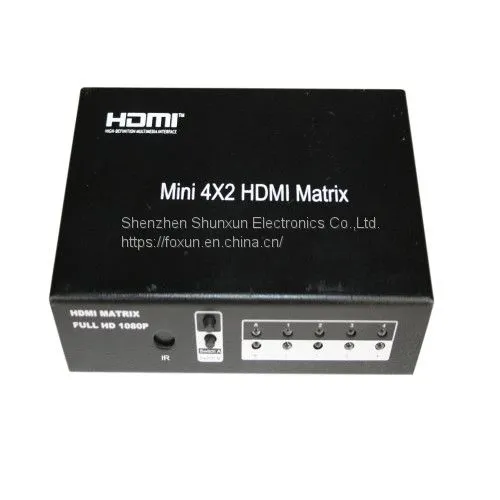 4x2 HDMI Matrix With Remote Control