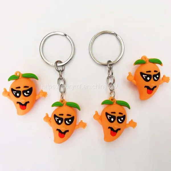 Plastc Fruit Key Chain /3cm Colorful Plastic Key Ring Gift photo-2