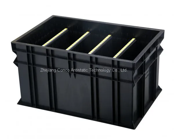 600*400 Esd Conductive Plastic Storage Bins Antistatic Boxes Containers Manufacturer photo-5