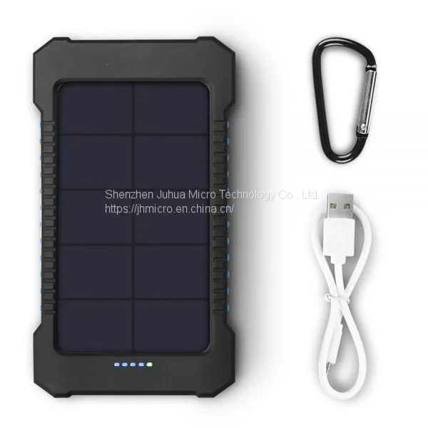 Solar Power Bank Dual USB Power Bank 20000mAh Waterproof Battery Charger photo-4