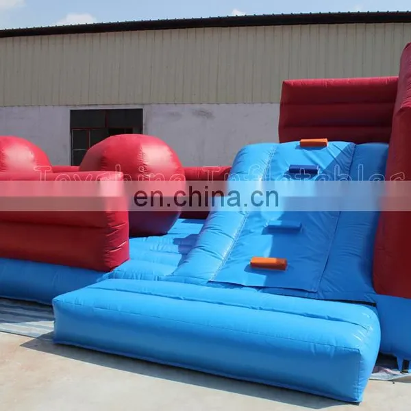 Red Inflatable Big Baller Wipeout Obstacle Course Games Leaps n Bounds Playground Carnival Game Jump Balls photo-4