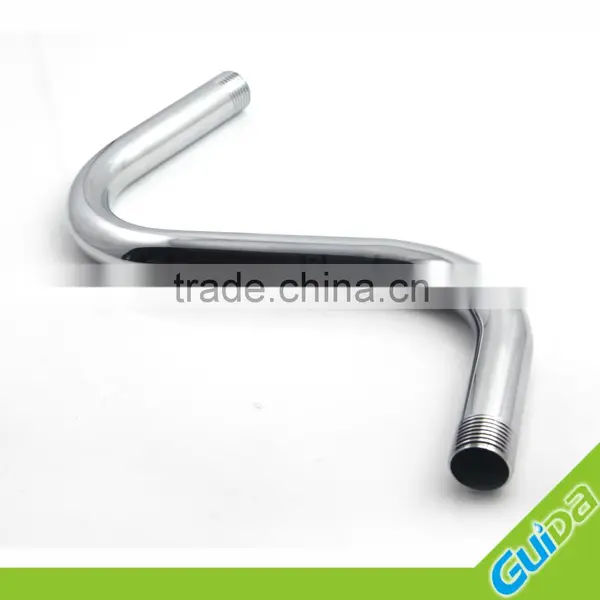 Brass Polished Chrome Solid Brass S-Shaped Shower Arm photo-3