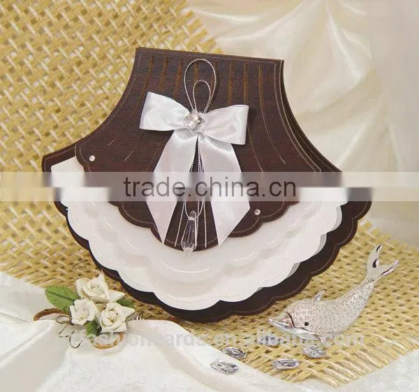 Hot Sale Creative Scallop Shape Wedding Invitation Cards Models photo-5