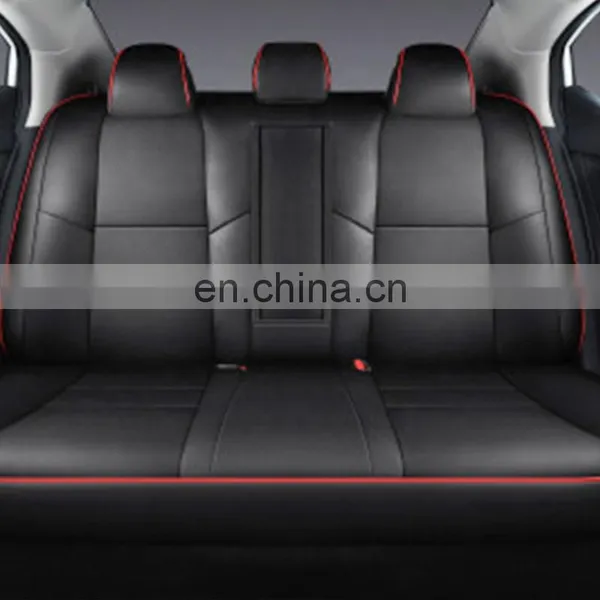 New Design Amazon Hot Sale Red Deluxe Version Intermediate True Genuine Luxury Leather Car Set Covers Cushion and Pillow photo-4