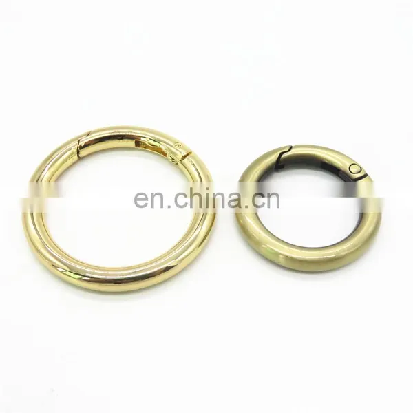 Manufacture Metal Round Snap Ring Shiny Gold Spring Gate O Ring for Handbag photo-5