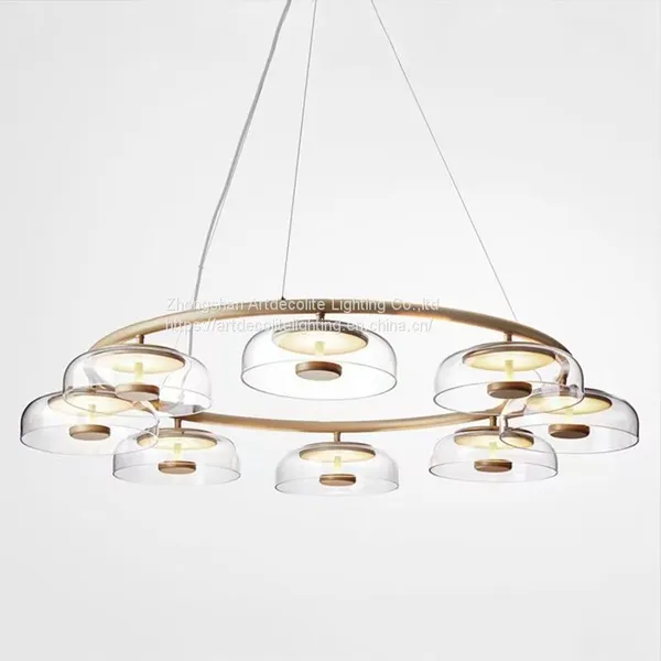 Artdecolite Modern LED Glass Hanging Pendant Light Fixtures photo-4