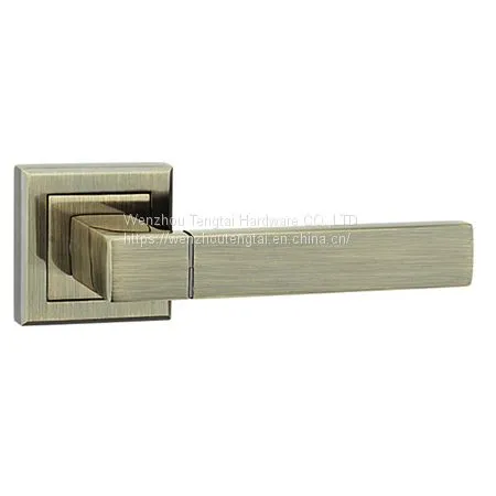 Internal Aluminum Door Handle for European Wooden Door Mortise Lock Hardware