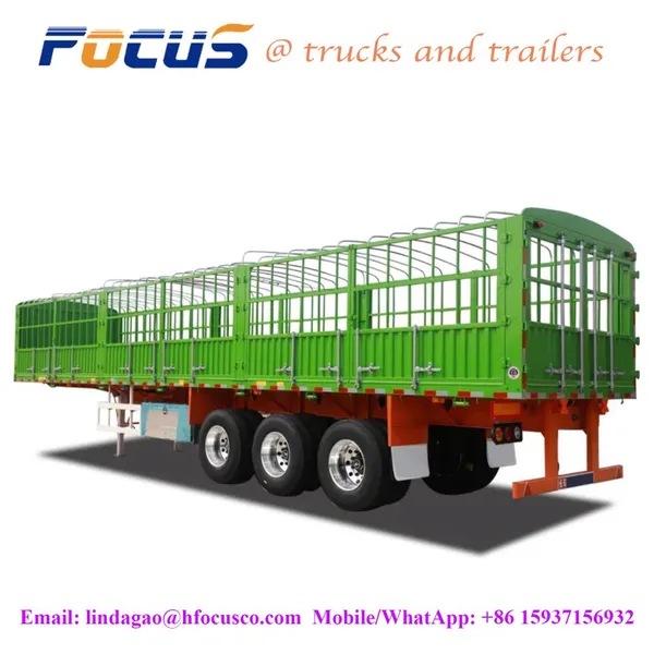 China Capacity Fence Cargo Trailer,CHINA WHOLESALE TRAILER SUPPLIERS - FENCE TRUCK SEMI TRAILLER photo-5