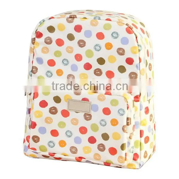Designer Flower Print Oilcloth Backpack Diaper Bag Custom Waterproof Backpack Diaper Bag 2015 photo-2