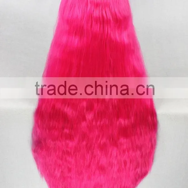 Cheap Wholesale Long Curly 70cm Rose Pink Cosplay Lolita Synthetic Women Party Wig photo-4