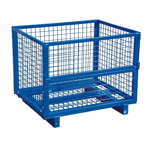 Warehouse Steel Collapsible Wire Mesh Storage Bins Industrial Stackable PET Preforms Wire Mesh Container Cage With Wheels Mesh Wire Storage Cage photo-5