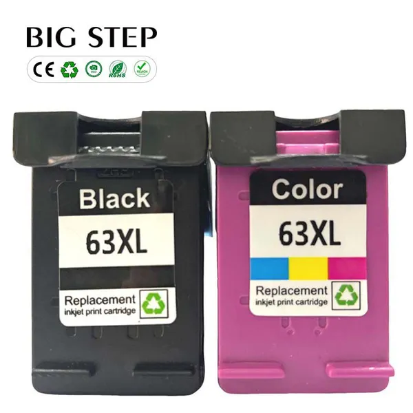 Remanufactured HP Ink Cartridge HP 63 63 HP 63XL HP63 Compatible for HP Deskjet 1112 3630 Printer