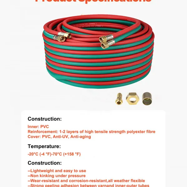 Heli Factory Industrial Oxygen Acetylene High Quality PVC Resin Twin Welding Hose