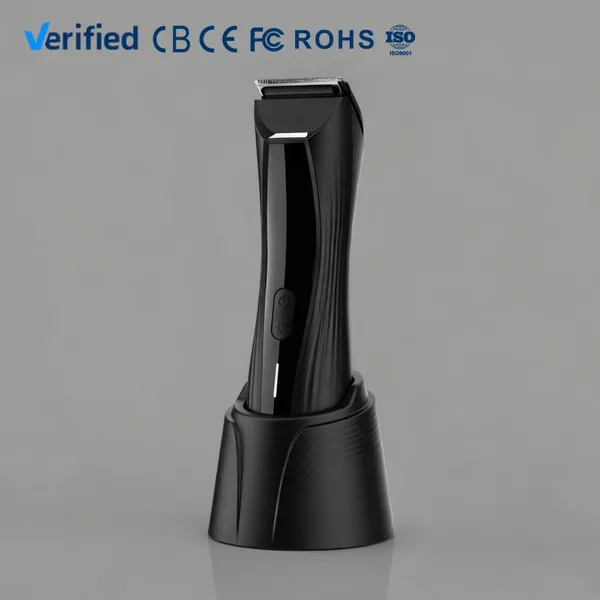 IPX7 Waterproof Men's Body Groin Trimmer,Ceramic Blade 600mAh Lithium Battery 5300RPM for Commercial Hotel Household Outdoor RV Grooming