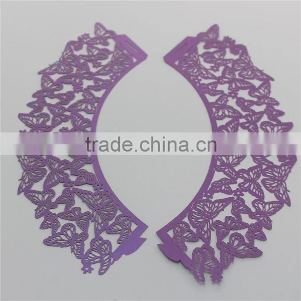 Wedding Baby Shower Party Decor Laser Cut Cupcake Wrappers photo-2