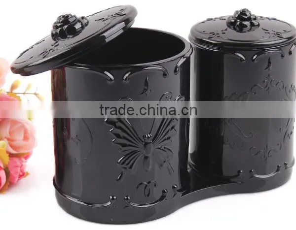 D15 ANPHY Double Cylinder Flexo Plastic Pen Holder Black photo-2
