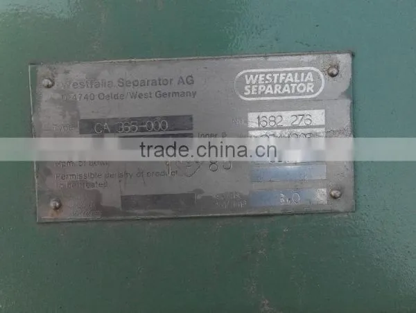 Used Second-hand Westfalia Separator CA365-000 photo-4