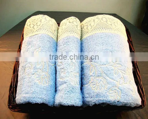 100% Cotton Guest Towel Sets Beige Color, Decoration Bath Towel Sets photo-2